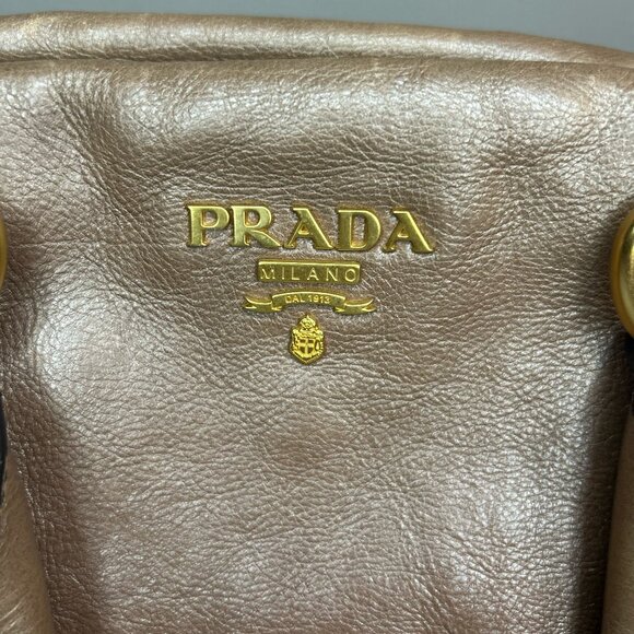 Buttery Gold, Prada Ombre Glace Bowling Bag - Picture 2 of 8